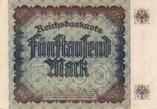 5000 Mark  ro.80a WO 1922
